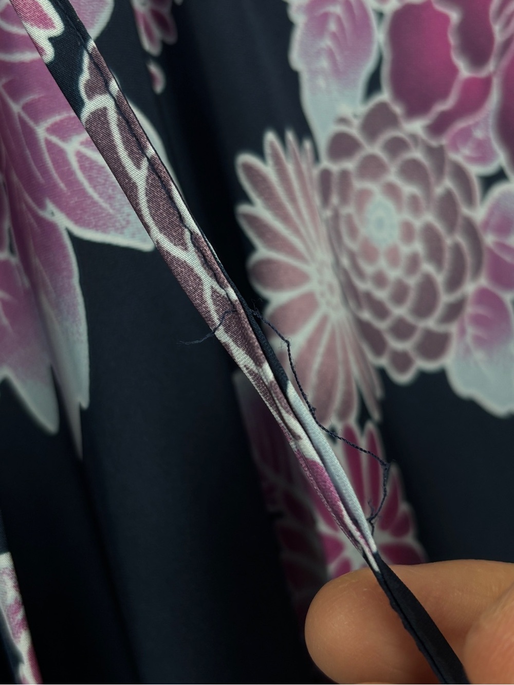 La Vie en Rose Floral Slip Dress Maxy Empire Waist Satin Strappy A-Line Flowy M - Picture 11 of 13